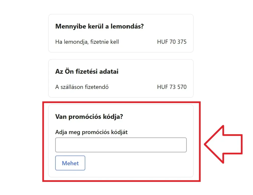 Booking promóciós kódja