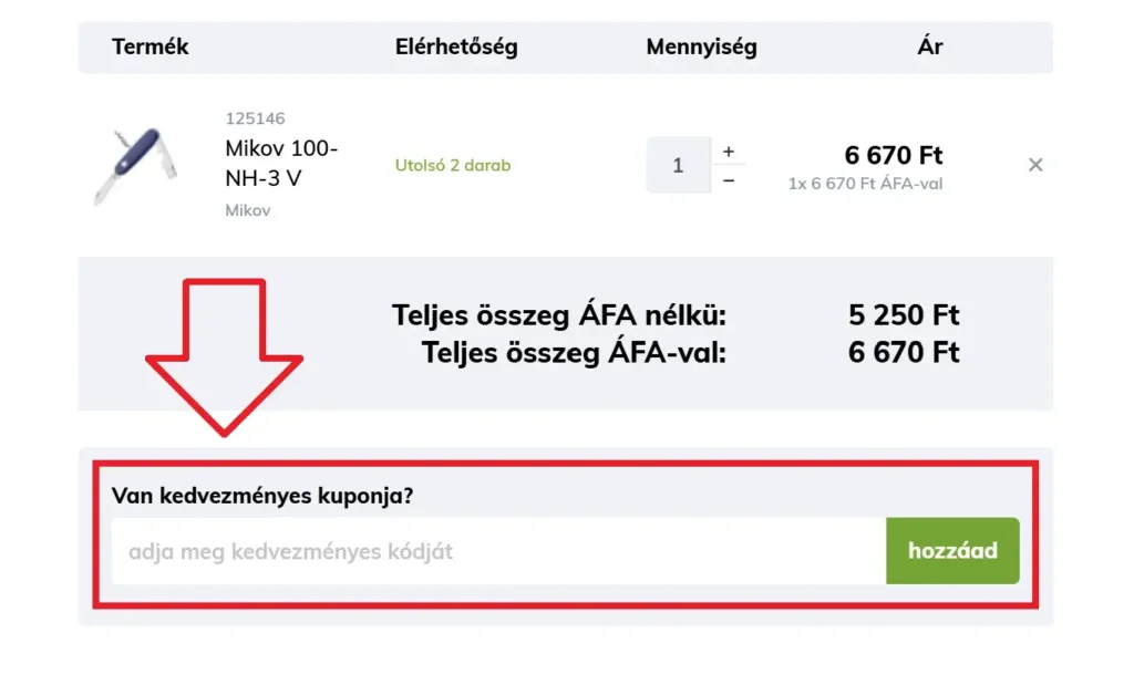 Knifestock kedvezményes kupon